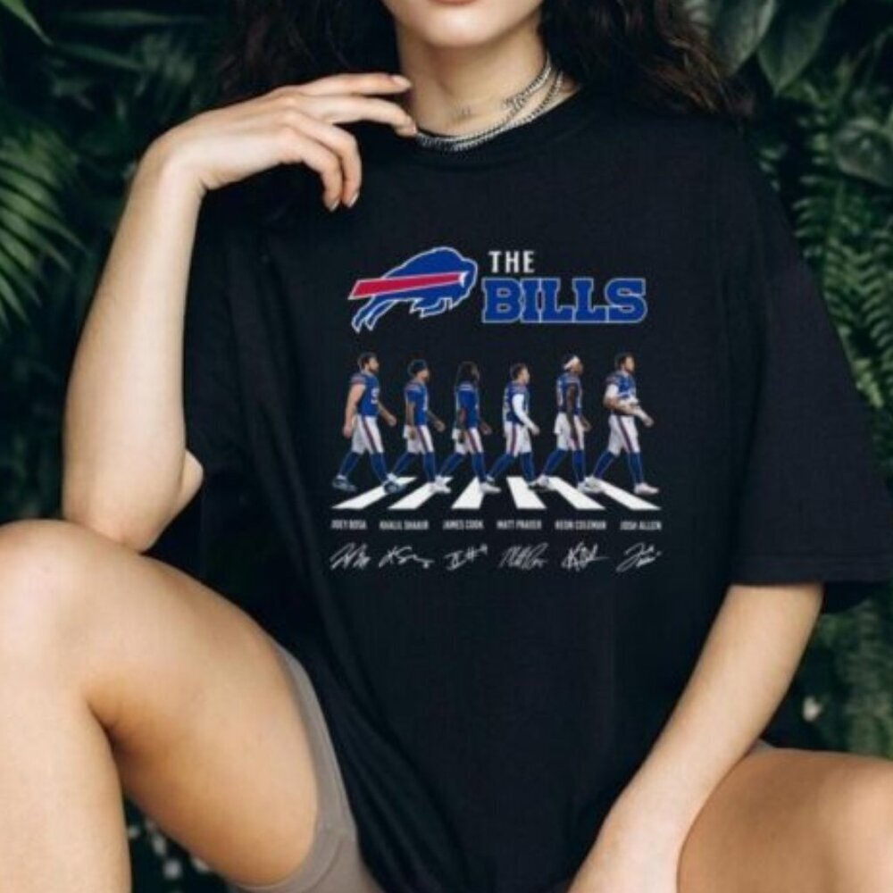 Buffalo Bills Abbey Road Signature T Shirt .